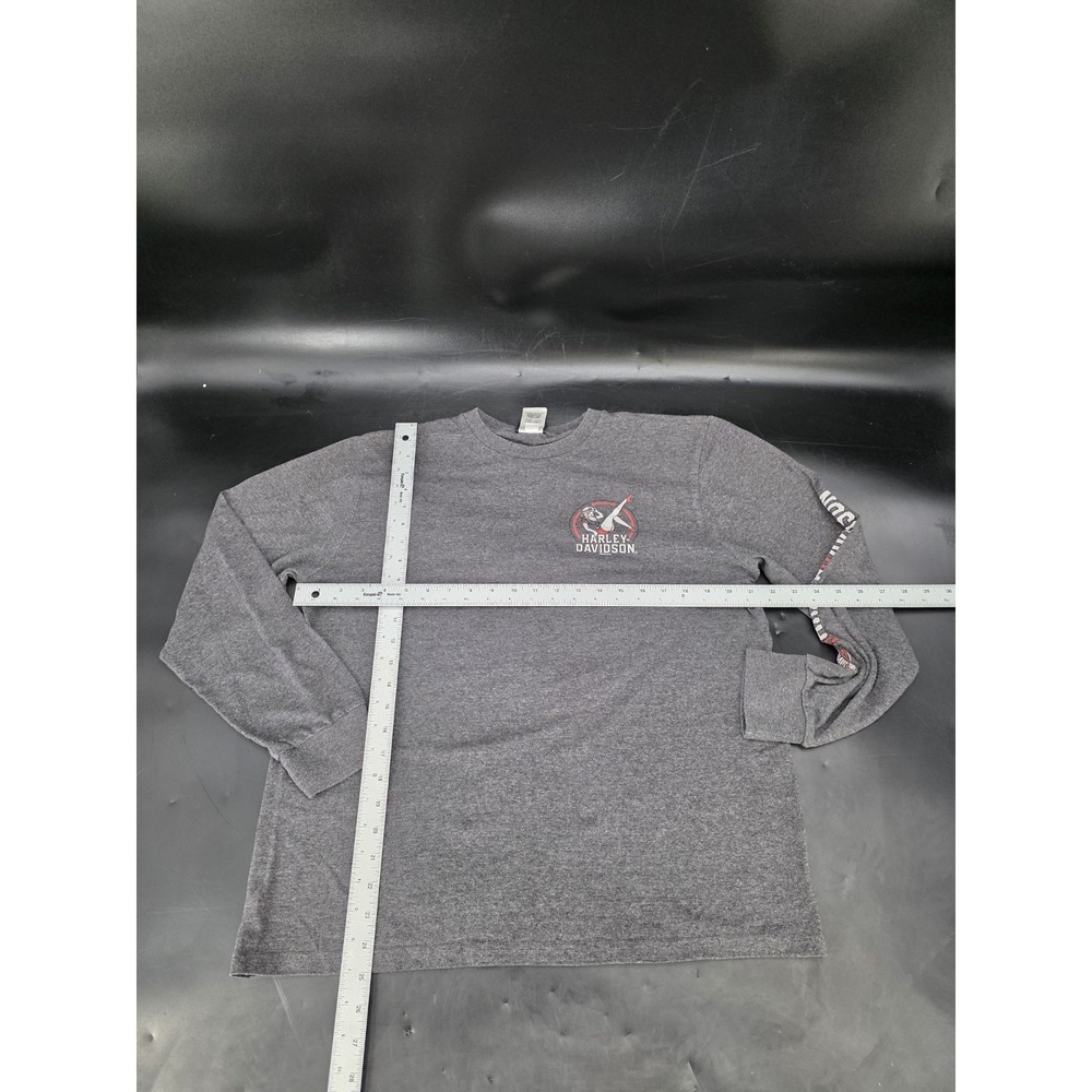Harley Davidson Battle Born Carson City Nevada Gears Graphic 2019 Size L Long - Picture 7 of 9